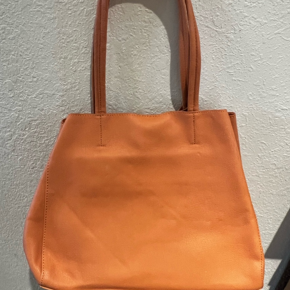 Prune Orange Studded Tote Bag - Picture 9 of 15